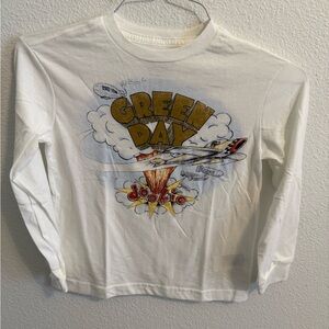 Green Day Kids White Long Sleeve Tee